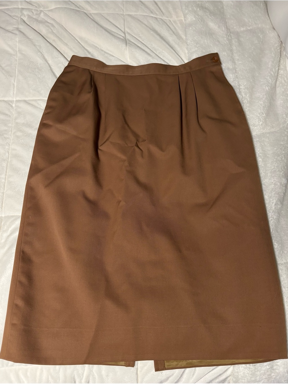 Pendleton Brown Full Pure Virgin Wool Natural Fiber Professional Vintage Skirt